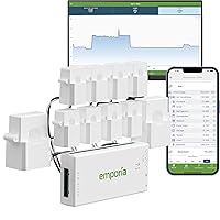 Gen 3 Smart Home Energy Monitor with 8 50A Circuit Level Sensors | Home Energy Automation and Control | Real Time Electricity Monitor/Meter | Solar/Net Metering