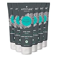 ATTITUDE Body Cream, EWG Verified Moisturizer, Vegan Moisturizing Products For Dry Skin, Dermatologically Tested, Black Willow, 8 Fl Oz (Pack of 6)