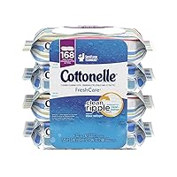 Cottonelle Fresh Care Flushable Cleansing Cloths, 42 Sheets, Count of 4 (packaging may vary)