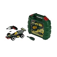 Theo Klein 8375 Bosch Grand Prix Case with Ixolino I with Battery-Powered Ixolino Cordless Screwdriver I Racing Car Can be Dismantled into 10 Parts I Toy for Children Aged 3 Years and Up
