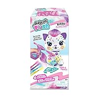 Canal Toys Personalize Airbrush Plush Large Kitty! Decorate, wash, Repeat! Customize Your own Spray Art Plush with Markers, Battery Powered Airbrush and 100+ Stencils. Ages 6+