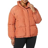 Amazon Essentials Women's Relaxed-Fit Mock-Neck Short Puffer Jacket (Available in Plus Size) (Previously Daily Ritual)