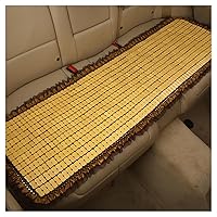 1Pcs Bamboo Seat Cushion Summer Cool Breathable Car Seat Pad Cover Anti-Slip Rectangle Bamboo Chair Seat Cushions Pad Mat for Auto Car Truck Rear Seat or Home Sofa Chair (45x135cm, Yellow)