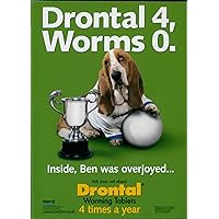 Vintage photo of Inside, Ben was overjoyed Ask your vet about Drontal.