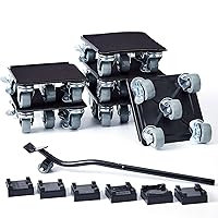 Furniture-Dolly-Furniture-Movers with-5-Wheels, Furniture Sliders Lifters  Tool Set for Moving Heavy Duty, Furniture Dollies, Max Capacity 1650Ib