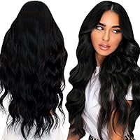 170g 2Packs Black Hair Extensions Jet Black Sunny Tape in Hair Extensions 26inch Bundle with Clip in Hair Extensions Human Hair 22inch