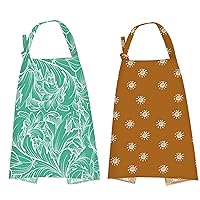 2Pack Nursing Cover for Breastfeeding Brown and Green