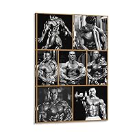 QYSHVT Bodybuilder Poster Kevin Levrone Muscle Poster Fitness Collage Art Poster (1) Canvas Painting Posters And Prints Wall Art Pictures for Living Room Bedroom Decor 20x30inch(50x75cm) Frame-style