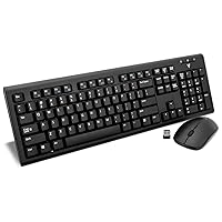 V7 Wireless Keyboard and Mouse Combo with U.S. layout, Black - CKW200US