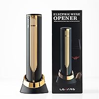 Premium Electric Wine Bottle Opener Foil Cutter - USB Charging Base - Stylish, Ergonomic, and Rechargeable Wine Corkscrew - Ideal for Home, Kitchen, Gifting - Effortless Cork Removal