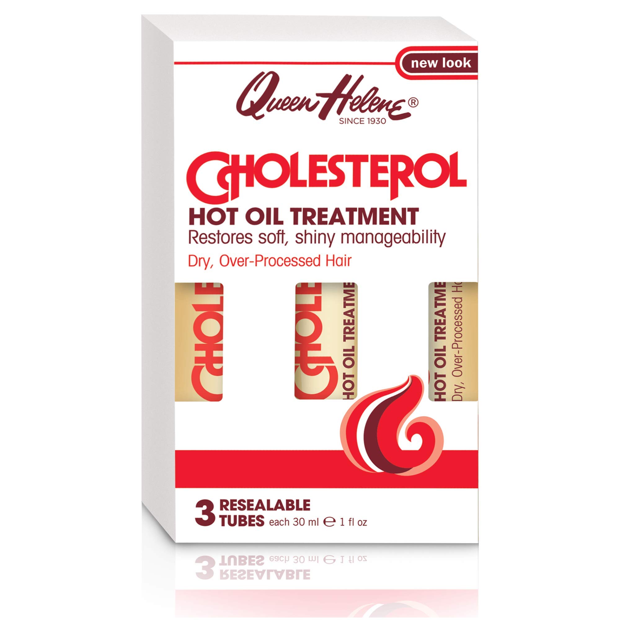Queen Helene Cholesterol Hot Oil Treatment, 1 Oz, 3 Count (Pack of 6) (Packaging May Vary)