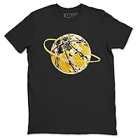 6s Yellow Ochre Design Camo Basketball Planet Sneaker Matching T-Shirt