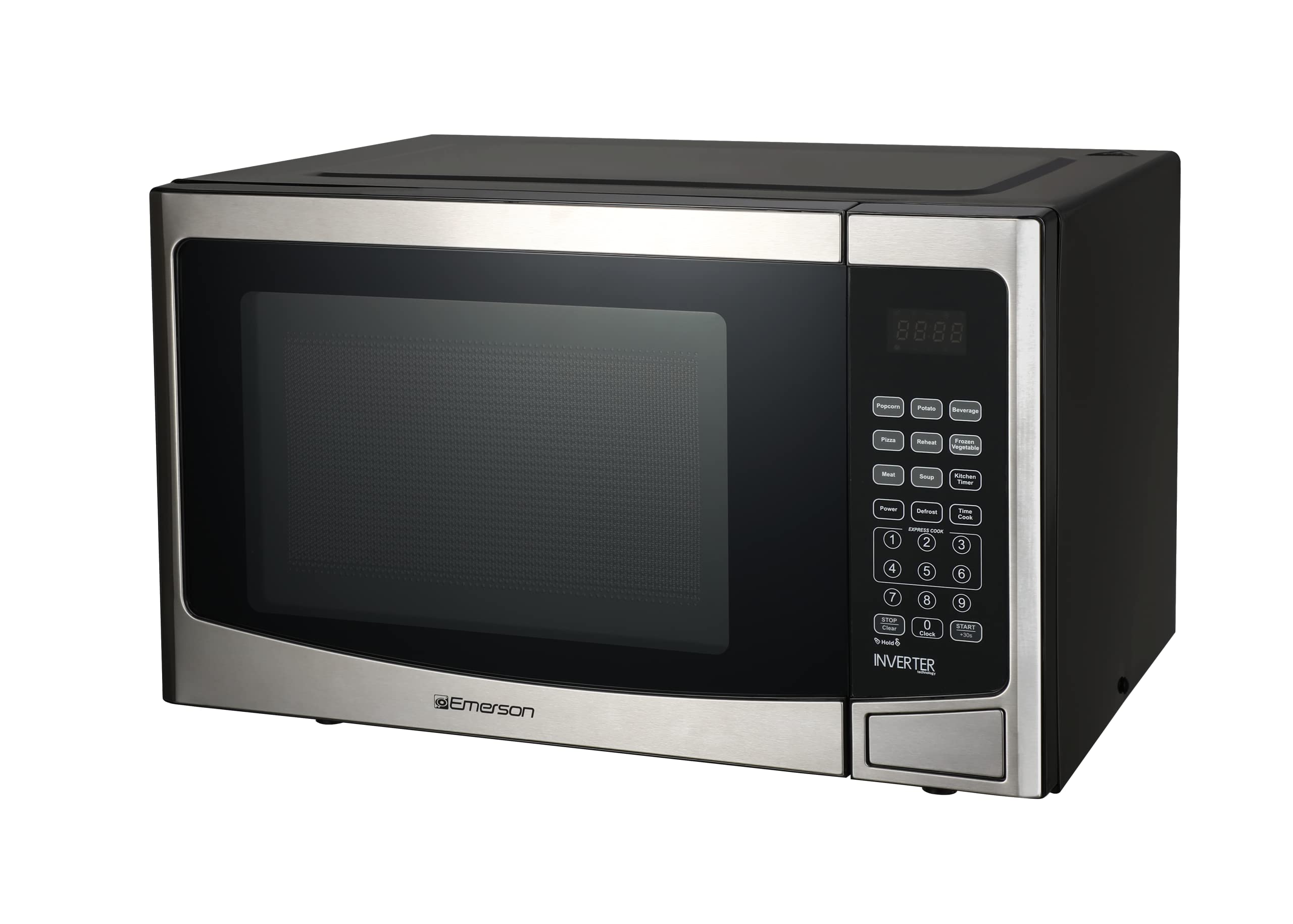 Emerson Radio MWI1212SS 1.2 Cu. Ft. 1000W Microwave Oven with Inverter Technology Stainless Steel Countertop/Built-in Design for Easy and Efficient Cooking