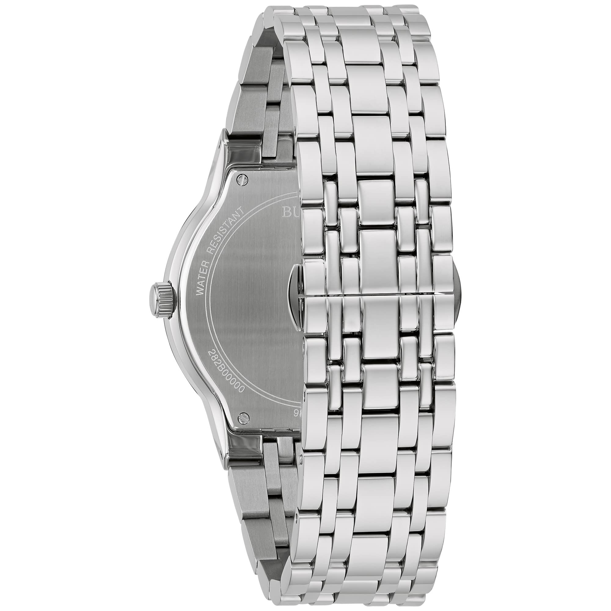 Bulova Men's Multi-Function 3-Hand Quartz Watch with Diamond Dial, Edge to Edge Crystal