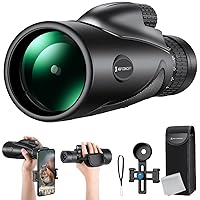 K&F Concept 8-32X50 Zoom Monocular - High Power Dual Focus Prism Compact Monoculars for Kids Adults, with Phone Adapter, Low Light Night Vision, FMC Lens for Bird Watching Hunting Travel Camping Starg