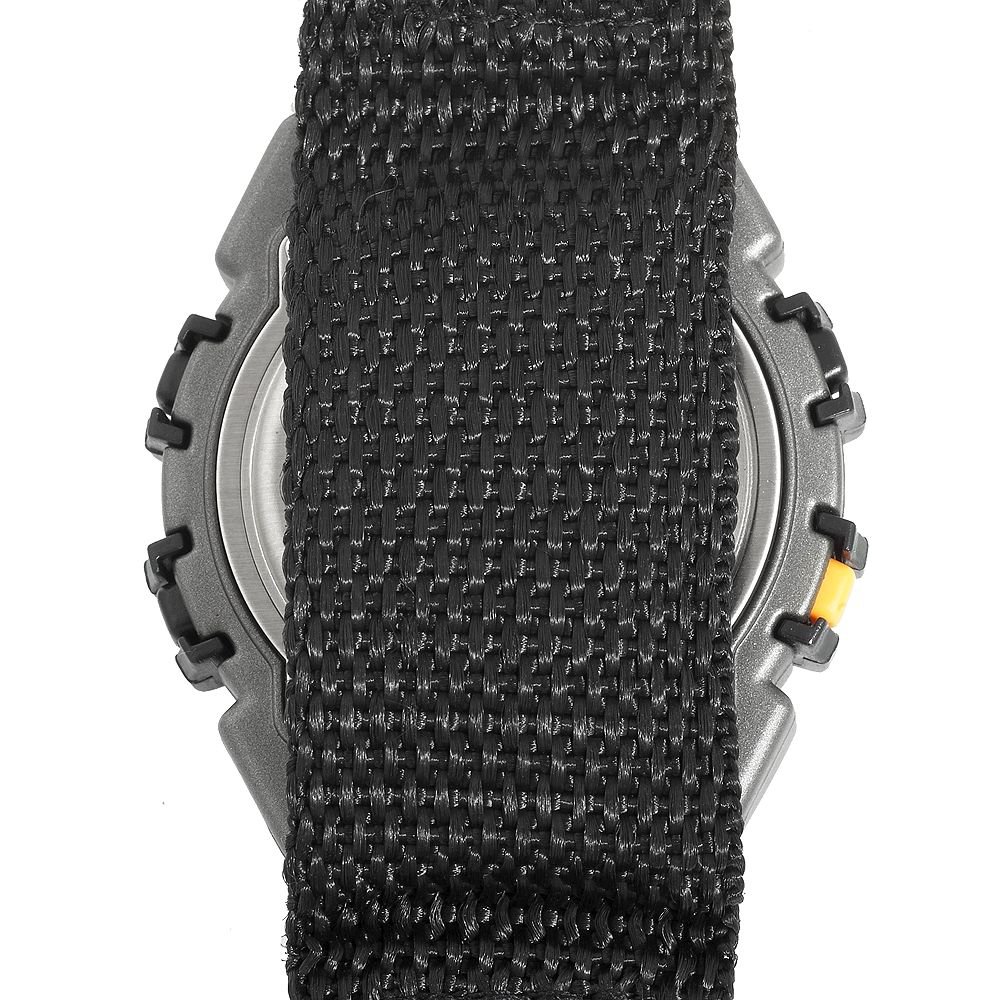 Armitron Sport Men's 406623 Chronograph Round Gray and Black Nylon Strap Digital Watch