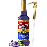 Lavender Syrup for Coffee 25.4 Ounces, Torani Lavender Syrup with Pump
