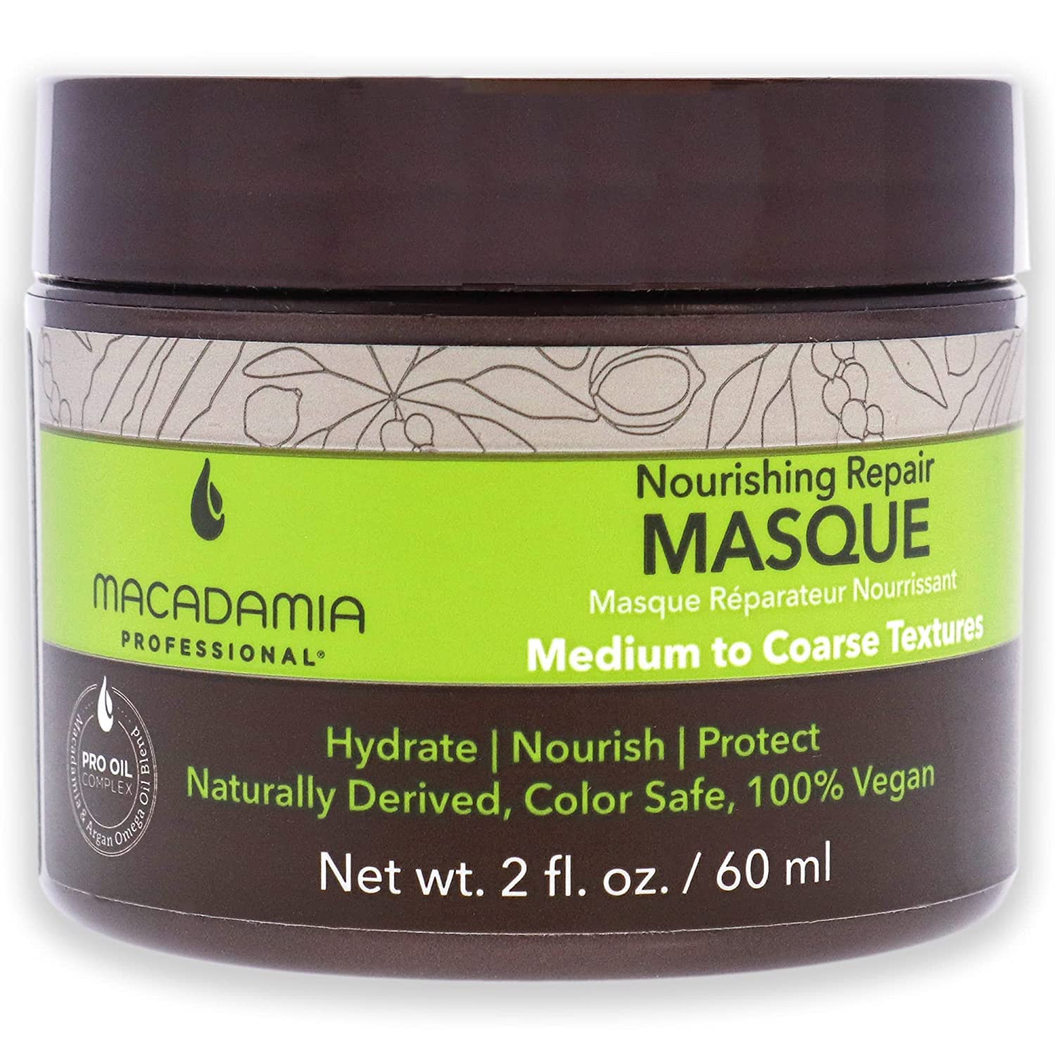 Macadamia Professional Hair Care Sulfate & Paraben Free Natural Organic Cruelty-Free Vegan Hair Products Nourishing Repair Masque -Replenishes Moisture, Strengthens and Improves Elasticity,2 fl Oz