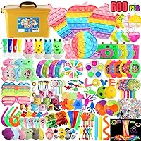 600 Pack Party Favors for Kids 8-12, Fidget Toys Set Sensory Toys Anxiety for Kids and Adults Autism Birthday Gift Classroom Prizes Treasure Box Goodie Bag Stuffers Halloween Christmas Stocking