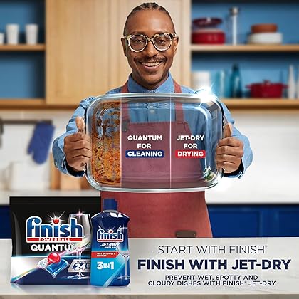 Finish Jet-Dry Rinse Aid, Dishwasher Rinse and Drying Agent, 23 fl oz, Packaging may vary