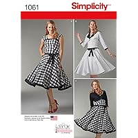 Simplicity 1061 Vintage Swing Dress and Lined Jacket Sewing Pattern for Women, Sizes 12-20