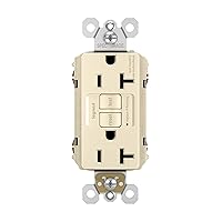 Legrand radiant 2097TRLACCD4 20 Amp GFCI Self Test Tamper Resistant Decorator Duplex Outlet, Light Almond (1 Count)
