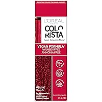 L'Oreal Paris Colorista Semi Permanent Hair Color for Bleached or Blonde Hair, Color Depositing Hair Mask Formula, Bright Red
