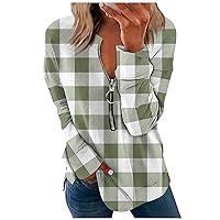 Womens Oversized Sweatshirt Casual Quarter Zip Pullover Classic Lapel Design Shirt Fall Fashion Daily Clothes