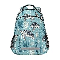 ALAZA Turtle in The Sea Backpacks Travel Laptop Daypack School Book Bag for Men Women Teens Kids