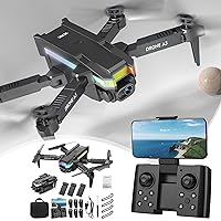 Drone with Double 4k HD Fpv Cameras, Remote Control Quadcopter Mini Foldable Drone Helicopter Toys Gifts for for Kids & Adults with Altitude Hold Headless Mode Start Speed Adjustment