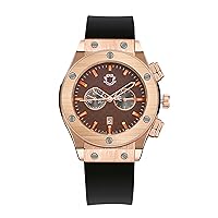 Men's Wrist Watches, Analog Quartz Watch for Men with Calendar, Luxury Casual Stylish Men's Watch with Silicone Strap