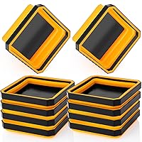 10 Pcs Magnetic Tool Tray Collapsible Foldable Parts Trays Set Magnetic Screw Tray Magnetic Parts Bowl Square Silicone Magnetic Tool for Bolts Nuts Washers Pins Screw Parts (Orange)