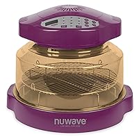Nuwave (Renewed) Oven Pro Plus Countertop Convection Oven with Triple Combo Cooking Power, 100°F-350°F Temp Control in 1° Increments, Eggplant