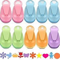 10 Pieces Craft Hole Punch Mini Craft Paper Punch Single Crafting Scrapbook Punch Shape Hole Puncher for DIY Craft, Scrapbook, Cards, Handmade Project, 10 Shapes