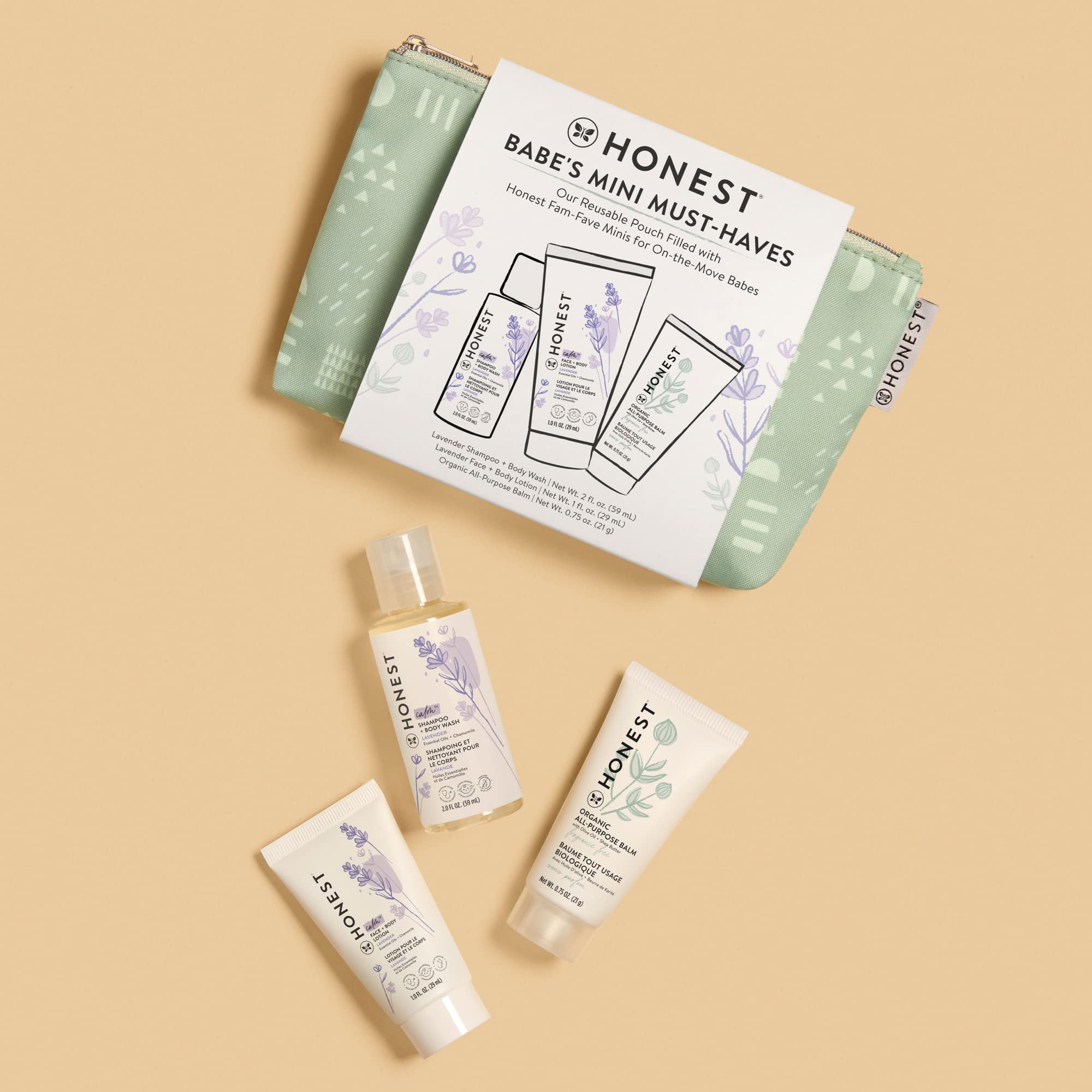 The Honest Company 2-in-1 Cleansing Shampoo + Body Wash | Gentle for Baby & Babe's Mini Must Haves Gift Set