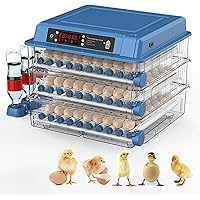 Poultry Hatcher,64-300 Mini Egg Incubator with Drawer Type,Automatic Water Incubator,Temperature and Humidity Dual Display, Egg Incubator,152-eggs-US-1pc