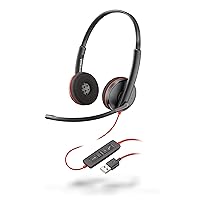 Plantronics - Blackwire 3220 - Wired Dual-Ear (Stereo) Headset with Boom Mic - USB-A to connect to your PC and/or Mac