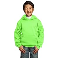 Port & Company Youth Pullover Hooded Sweatshirt, Neon Green Md