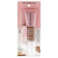 MCoBeauty Miracle Hydra Glow Oil-Free Foundation - Water-Based, Light-Medium Coverage - Features A Natural Satin Finish - Ultimate Radiant Base - With A Second-Skin Feel - Warm Honey - 1 Oz