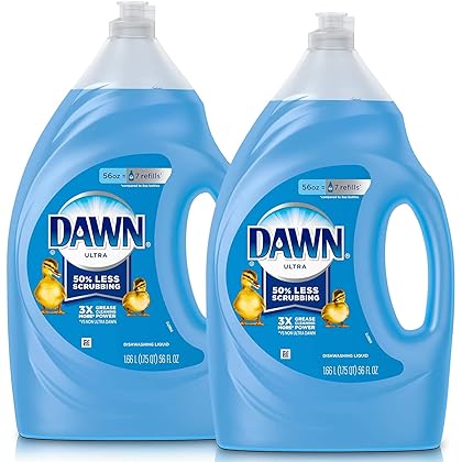 Dawn Dish Soap Ultra Dishwashing Liquid, Dish Soap Refill, Original Scent, 56 Fl Oz (Pack of 2)