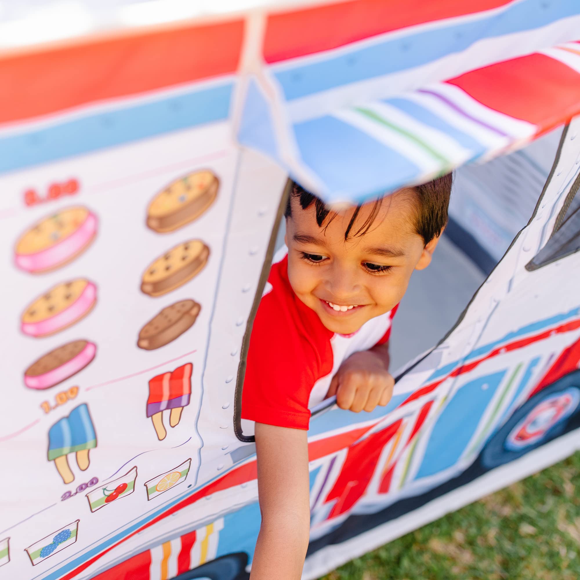 Melissa & Doug Food Truck Play Tent - Role Play Toy Ice Cream Truck Tent For Kids Ages 3+