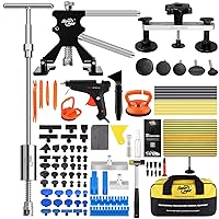 Super PDR 93PCS Paintless Dent Repair Kit, Car Dent Removal Tools, PDR Tools, Dent Puller Kit with Dent Lifter, Bridge Puller, Slide Hammer T-Bar for Car Body Dents, Kit Includes Glue Removal Tool