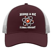 Science is Not A Liberal Conspiracy Golf Hat Running Hats for Women Apricot Black Hat Women Gifts for Girlfriends