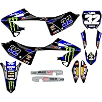 Enjoy MFG Graphics - Compatible Fit for Yamaha 2022-2024 YZ 125 YZ 250 Motocross Dirt Bike Graphics Kit (2023 Hutten Metaal)