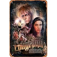 Labyrinth Movie Poster Retro Metal Sign for Cafe Bar Pub Office Garage Home Wall Decor Gift Vintage Tin Sign 12 X 8 inch