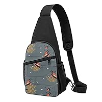 Autism Awareness Puzzle Pieces Heart Casual Crossbody Chest Bag, Lightweight Shoulder Backpack, Outdoor Backpacks