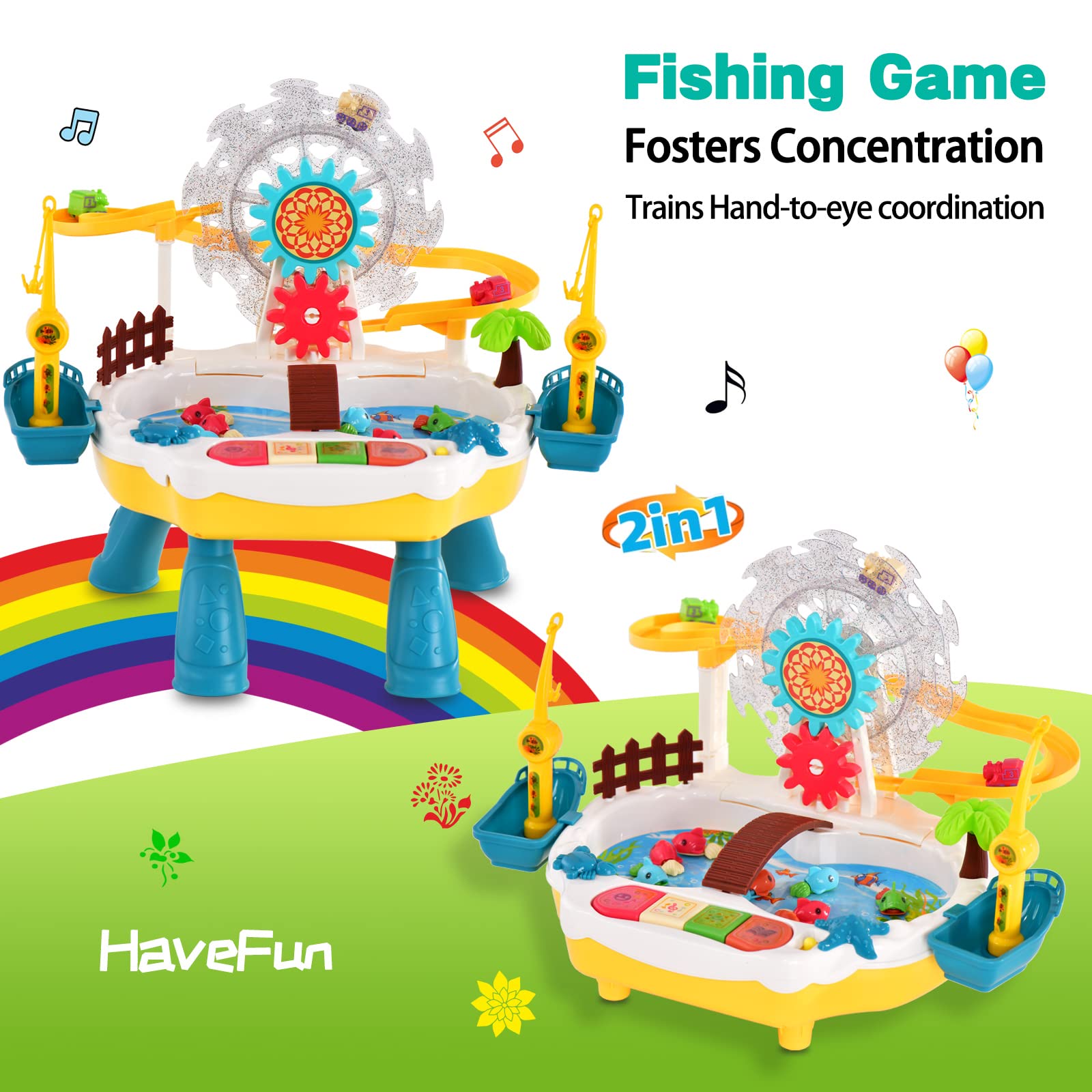 Buy IIROMECI Fishing Games for Kids 3-5, Fishing Toys for Kids