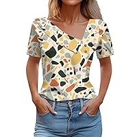Shirts for Women, T Trendy Mom Asymmetrical Tops Womens Summer 2024 Western Outfit Birthday Outfits Shirt, S, 3XL