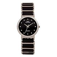 Technos T9A51TB Women's Watch, Black, Dial Color - Black, Watch Ceramic