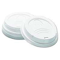 Dixie 8 oz. Dome Hot Coffee Cup Lids by GP PRO Georgia Pacific White, D9538, 1,000 Count (100 Lids Per Sleeve, 10 Sleeves Per Case), Small